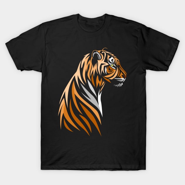 Tribal tiger T-Shirt by albertocubatas